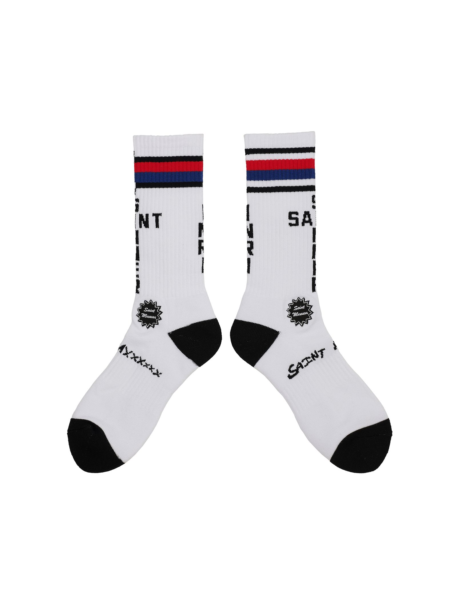 SAINT M×××××× - 【ラスト1点】SM-A23-0000-107 / SOCKS / USA / WHITE