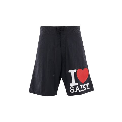 SM-MK8-0000-071 / NYLON SHORTS  / I LOVE SAINT / BLACK / ナイロンショーツ  (ブラック)
