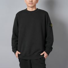 【ラスト1点】61241 / ORGANIC COTTON DIAGONAL FLEECE 'OLD' EFFECT / スウェット / ガーメントダイ / クルーネックスウェット  (ブラック)