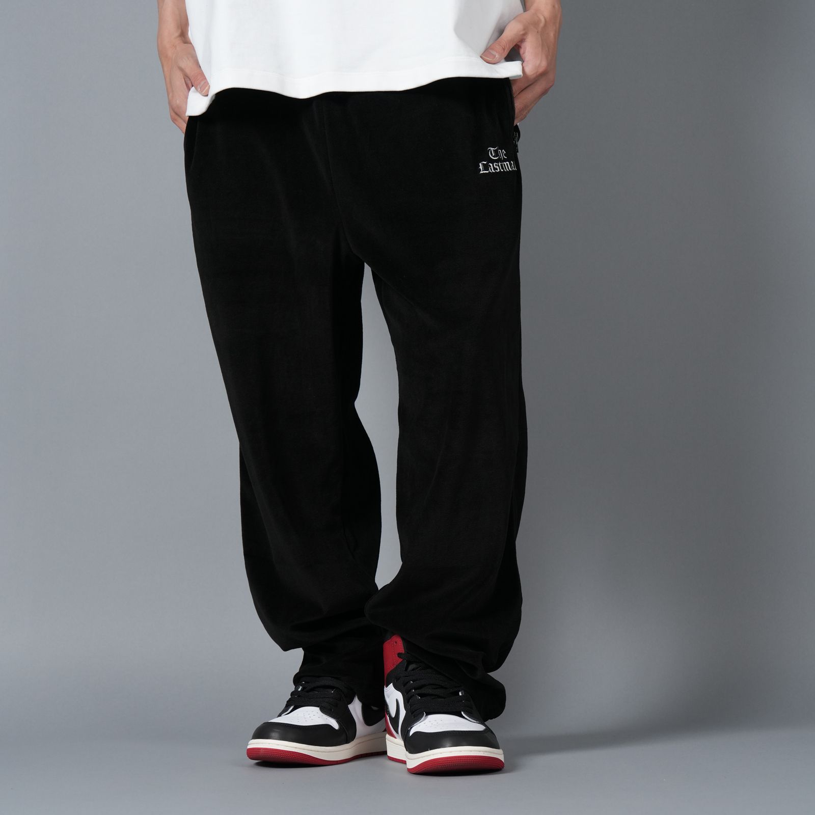 【ラスト1点】VELOUR TRACK PANTS / ベロア トラックパンツ (ブラック)
