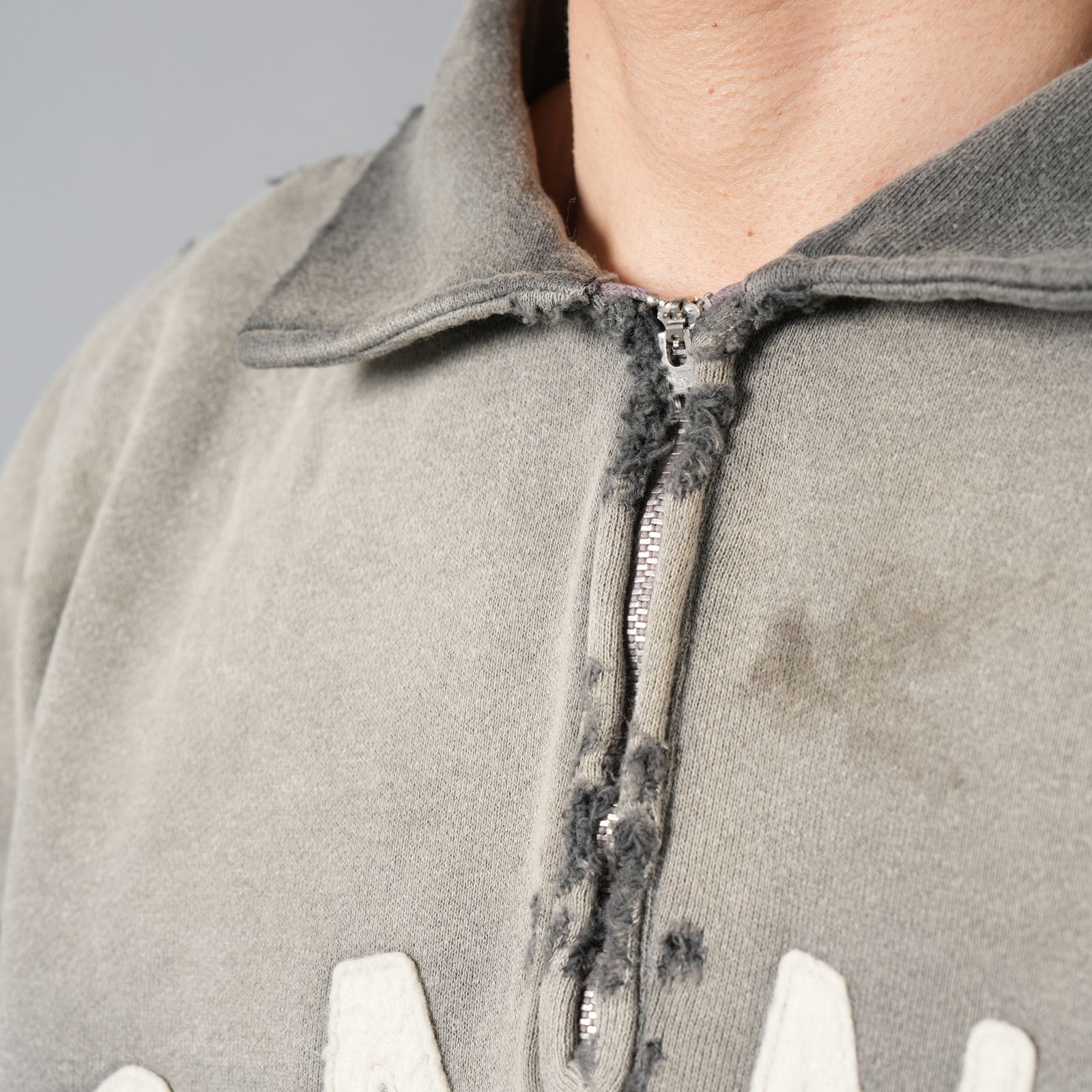 【ラスト1点】SM-MK8-0000-052 / SS HALF ZIP SWEAT / SAINT / CHARCOAL / ハーフジップスウェット(チャコール)