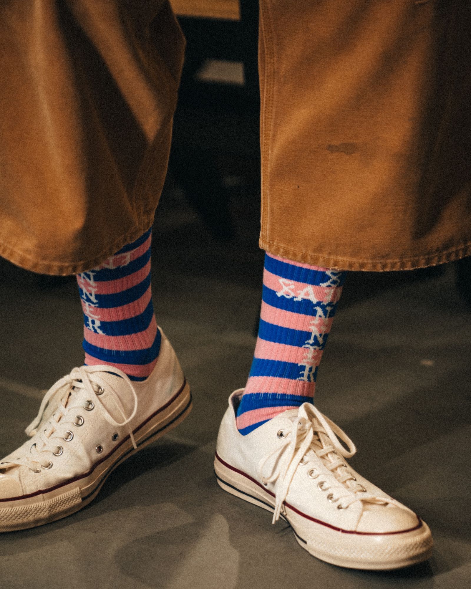 SM-MK1-0000-102 / SOCKS / BORDER / BULE+PINK / ソックス  (ブルー/ピンク)