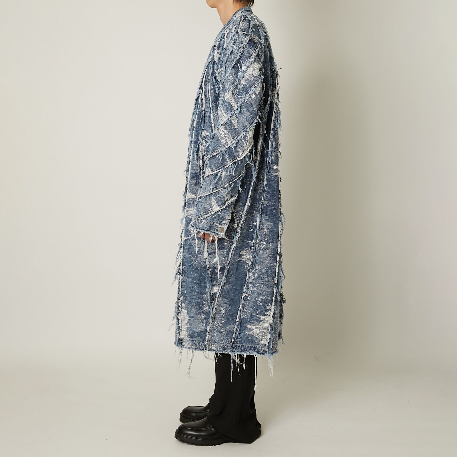 【ラスト1点】DENIM LONG COAT / デニムロングコート (インディゴケミカル)