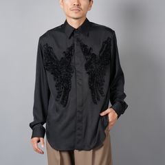 【ラスト1点】BIRD EMBROIDERY SHIRTS / バード エンブロイダリー シャツ (ブラック)