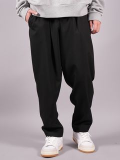 TROPICAL WOOL PANTS / トロピカルウール パンツ (タック入り) / イージーパンツ (トラウザー) / ブラック / 【定番商品】 / メンズ