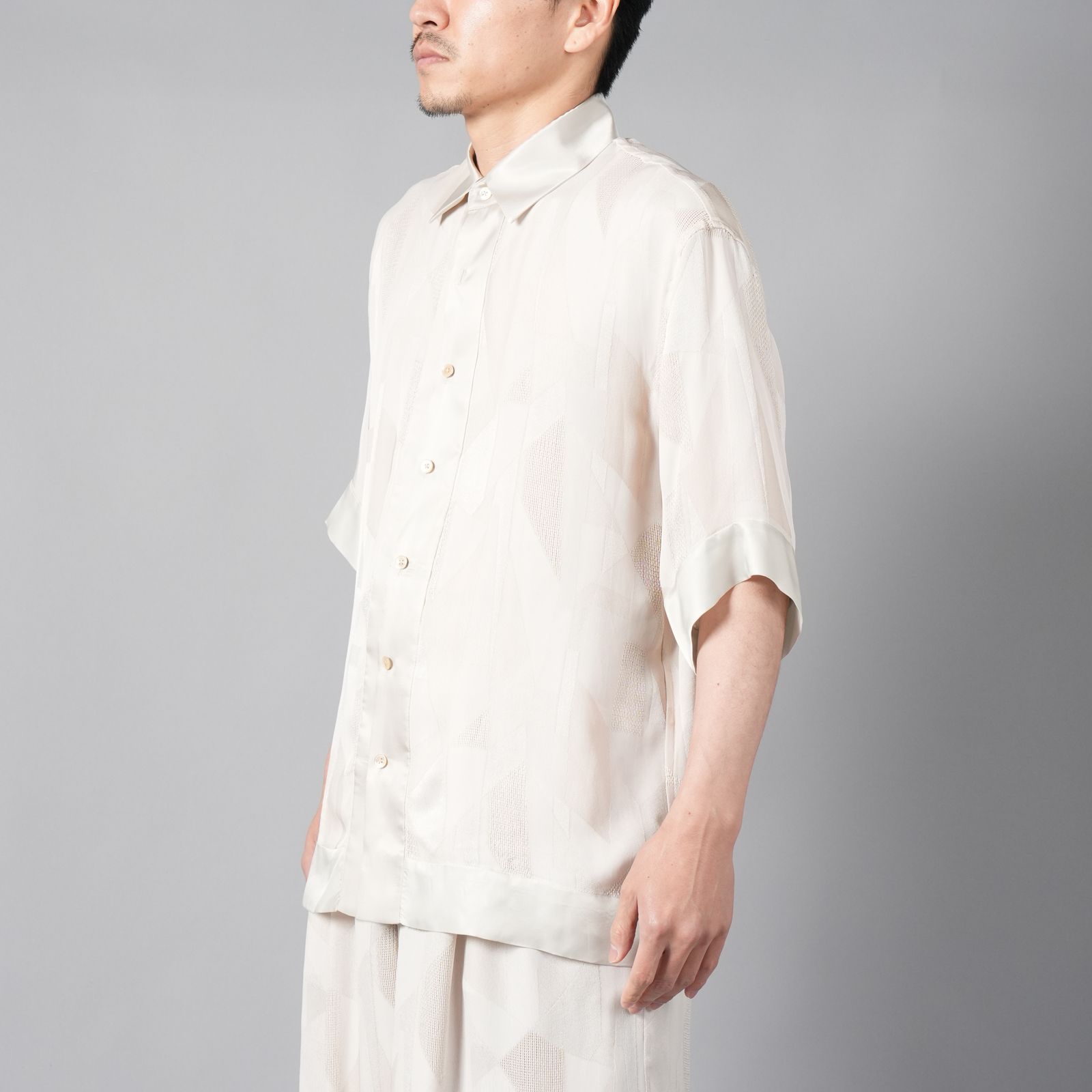 【ラスト1点】RAYON CUPRA SHIRT / レーヨン キュプラ シャツ (ベージュ)