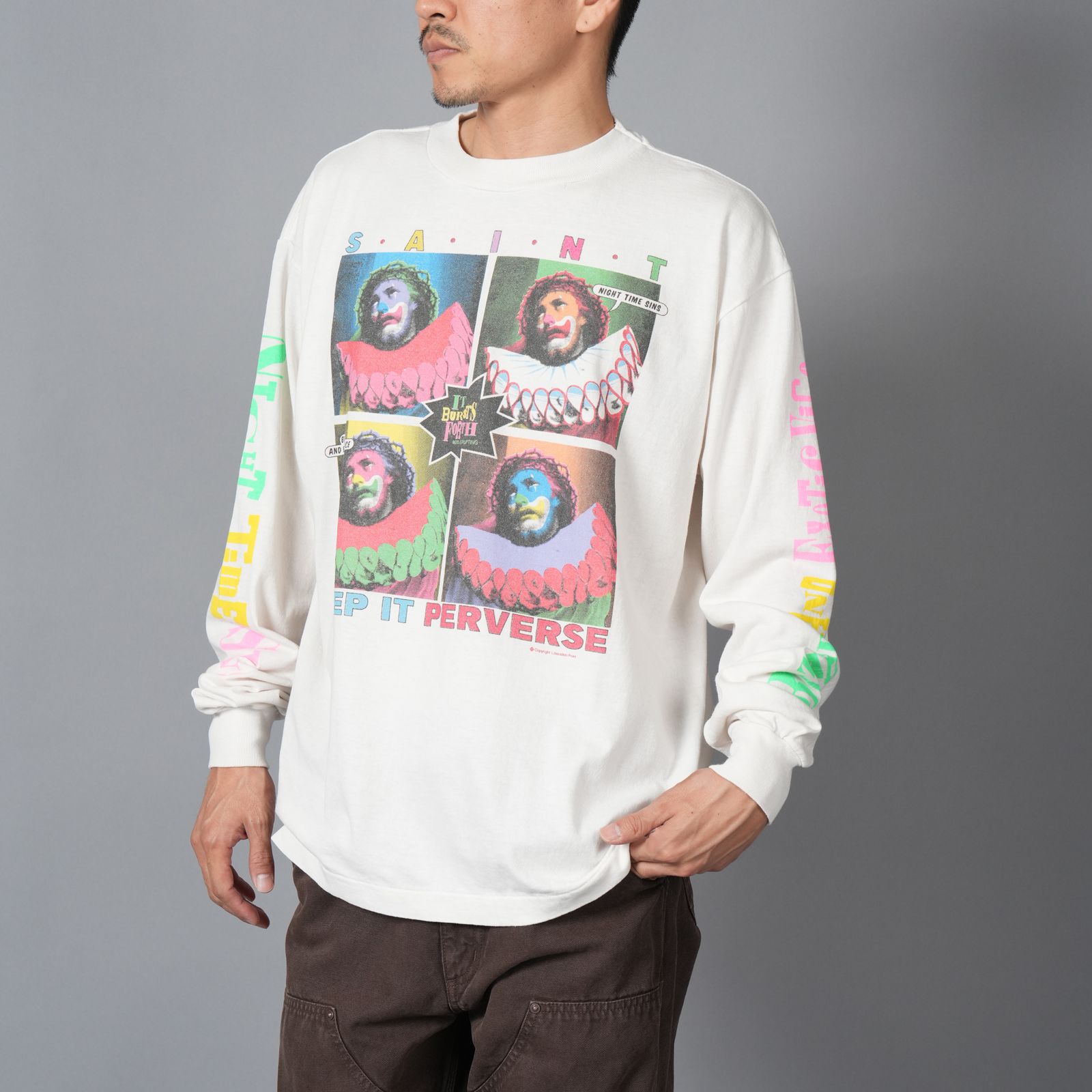 【ラスト1点】SM-HR1-0000-037 / LS TEE / KEEP IT / WHITE / ロンT・カットソー (ホワイト)