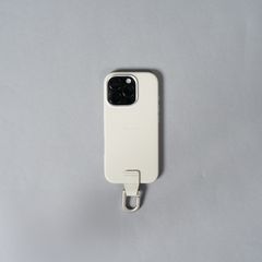 カラビナ付iPhoneケース [iphone 16/15シリーズ] (マシュマロ)