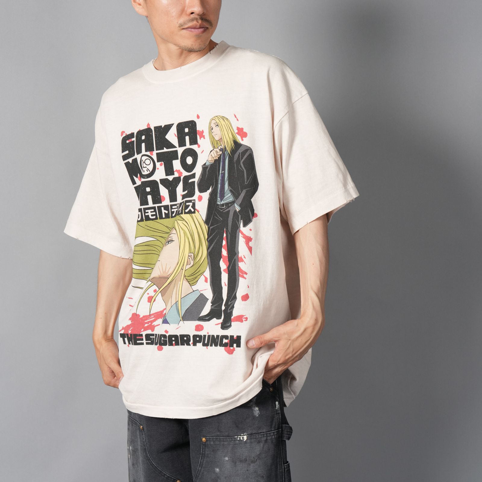 [SAKAMOTODAYS]  TSDM25SM010 / S/S T-Shirt  (SHISHIBA)  / Tシャツ (ホワイト)