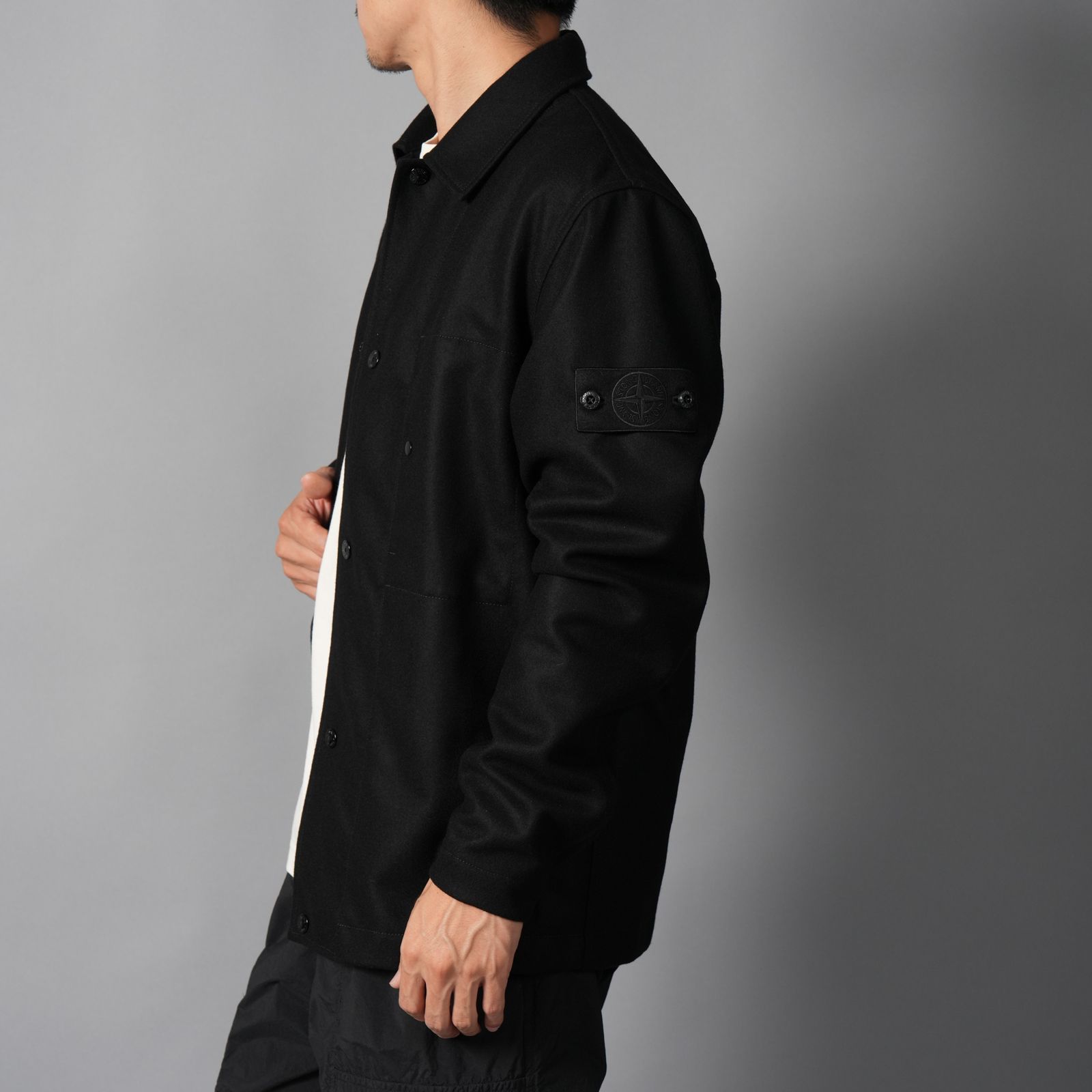 200020 / OVER SHIRT_S.I. GHOST / オーバーシャツ (ブラック)