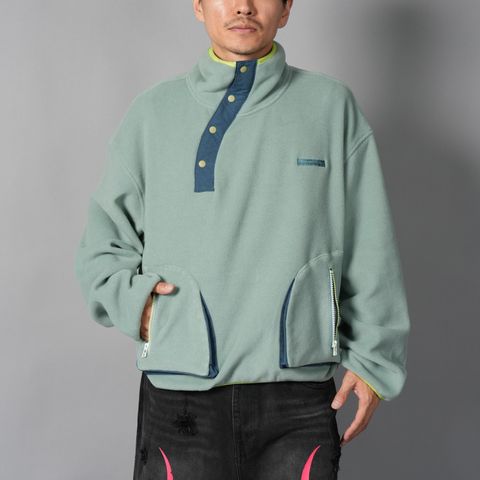 【ラスト1点】FLOWING FLEECE SWEAT / フローイング フリース スウェット  (カーキ) JOO-SW-U04 FACETASM