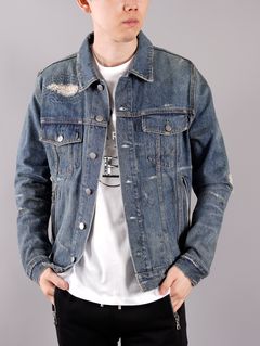【ラスト1点】BHR BLOUSON DENIM VINTAGE DEST / デニムジャケット / ブルー / ユーズド加工 / メンズ