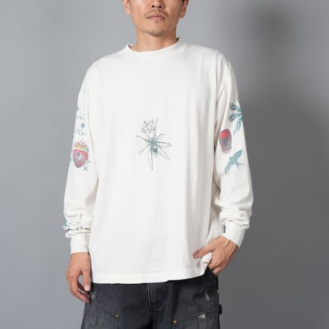 [コラボ] SM-HR1-0000-C29 / DW_LS TEE / TATTOO / WHITE / Tシャツ (ホワイト)