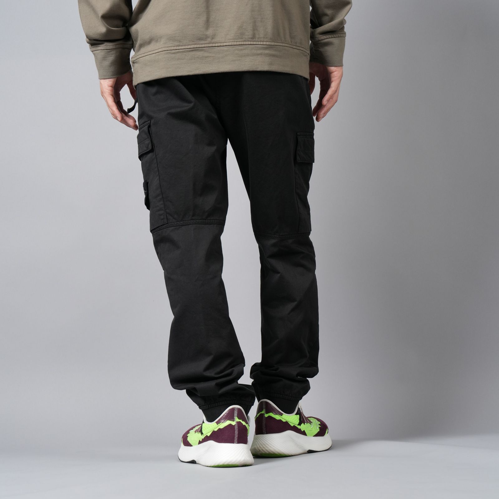 【残りわずか】【定番アイテム】31314 STRETCH COTTON WOOL SATIN / ストレッチ コットン ウール サテン カーゴパンツ [ストレッチ入り] (ブラック)
