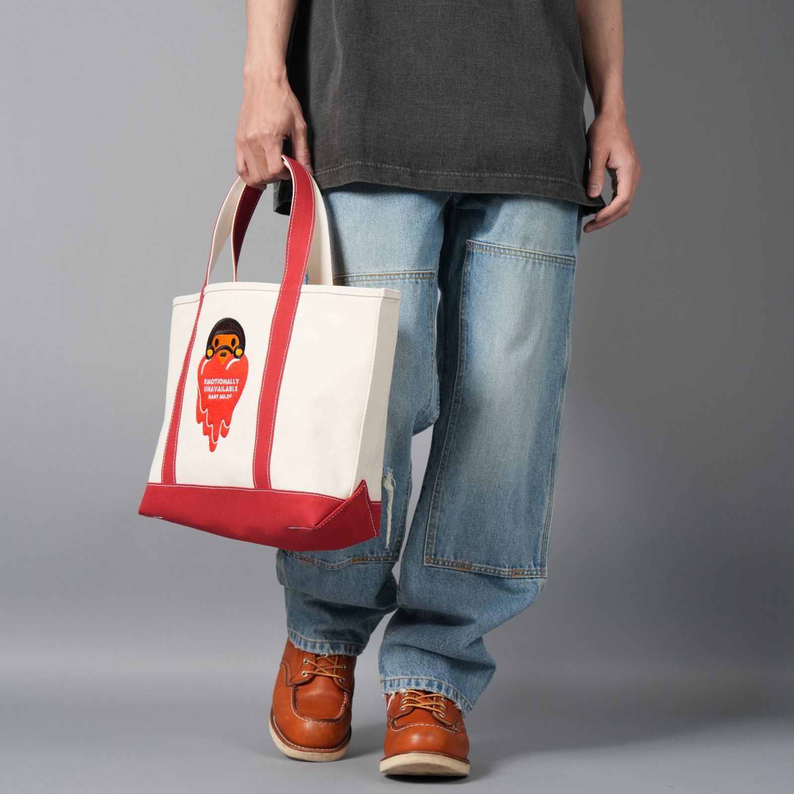 【ラスト1点】【コラボ】EU-HR8-0000-C38 / EU MILO TOTE / RED / トートバック  (レッド)
