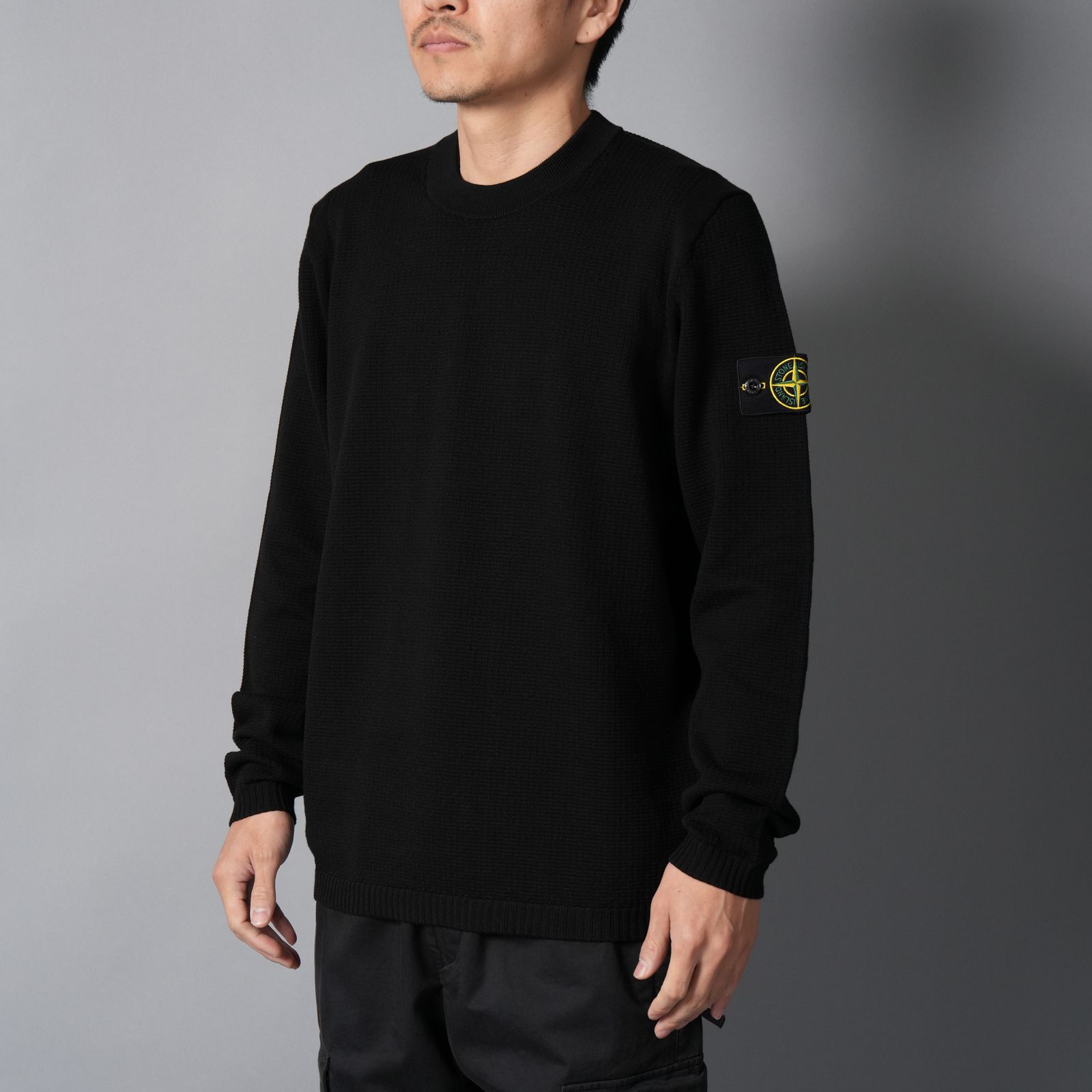 5100023 MICRO STITCH SOFT ORGANIC COTTON / ニット (ブラック)