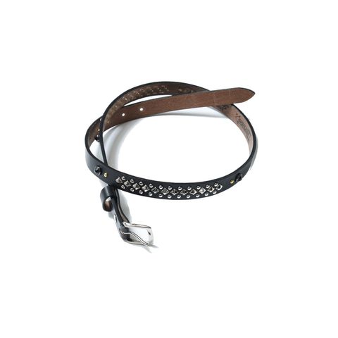 【コラボ】STUDDED BELT 20mm feat.WOLF'S HEAD / スタッズベルト / ウルフズヘッド (ブラック/ブラック)