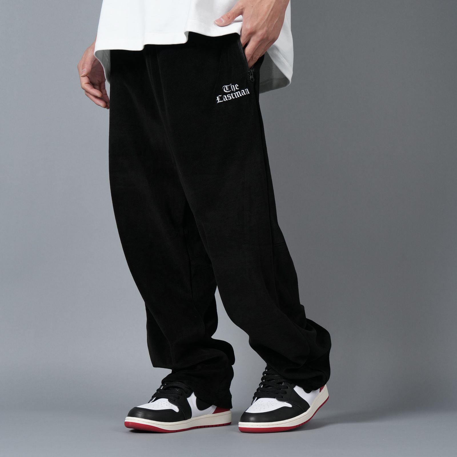 【ラスト1点】VELOUR TRACK PANTS / ベロア トラックパンツ (ブラック)