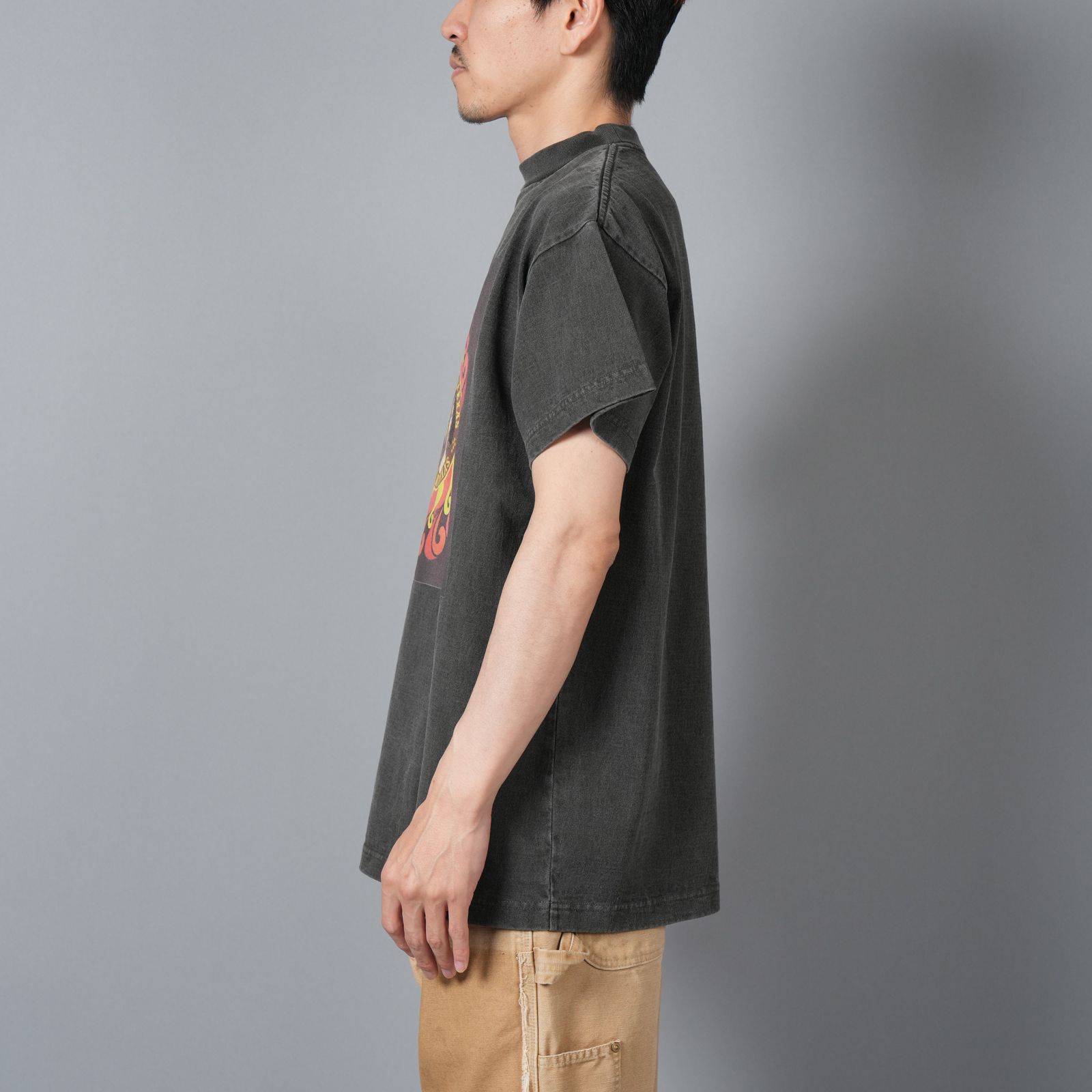 【残りわずか】PRINTED TEE SHIRTS "PSYCHEDELIC" / プリントTシャツ ラストマン サイデリック / Tシャツ (ブラック)