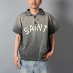 【ラスト1点】SM-MK8-0000-052 / SS HALF ZIP SWEAT / SAINT / CHARCOAL / ハーフジップスウェット(チャコール)