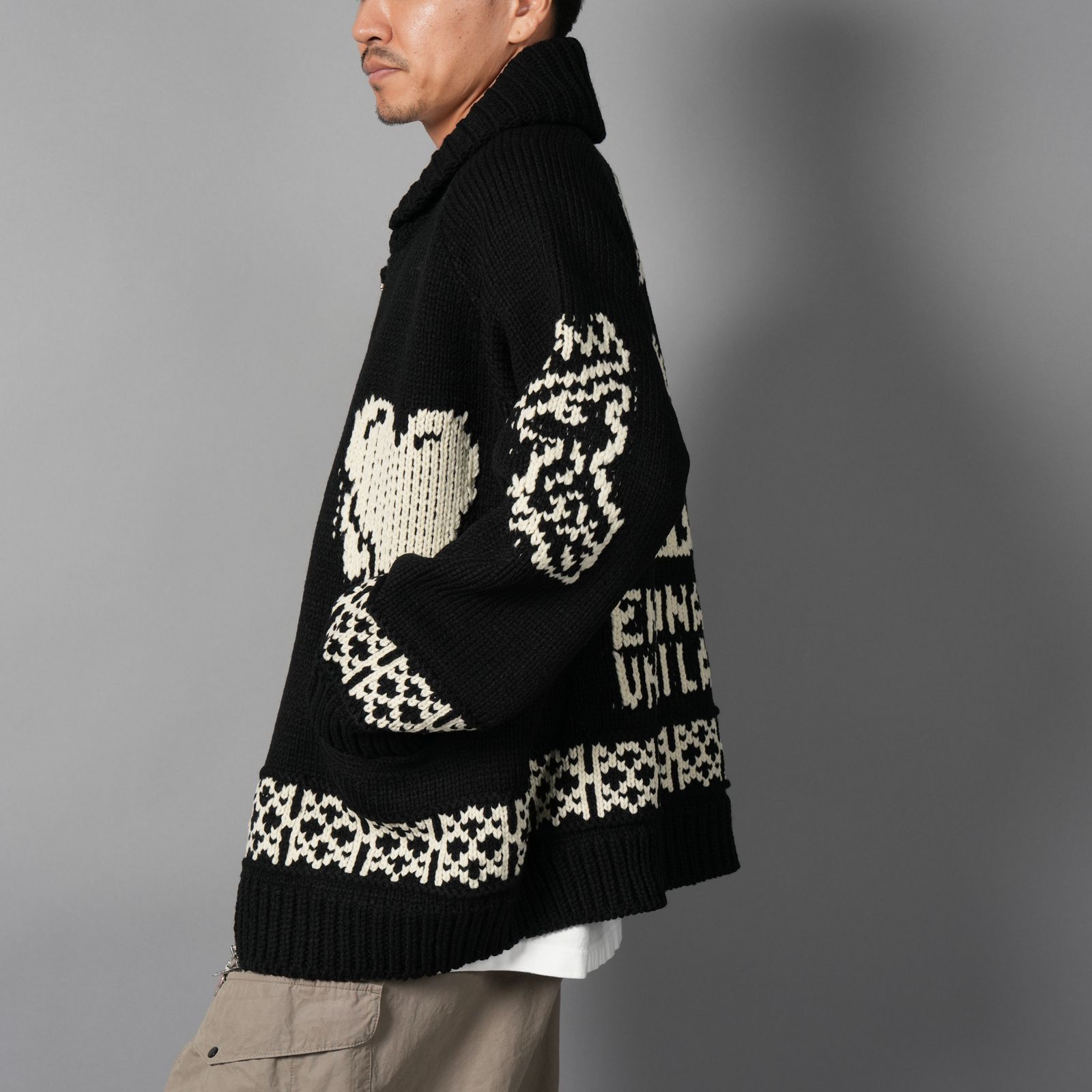 EU-MK1-0000-014 / EU KNIT JACKET  / ニットジャケット (ネイビー)