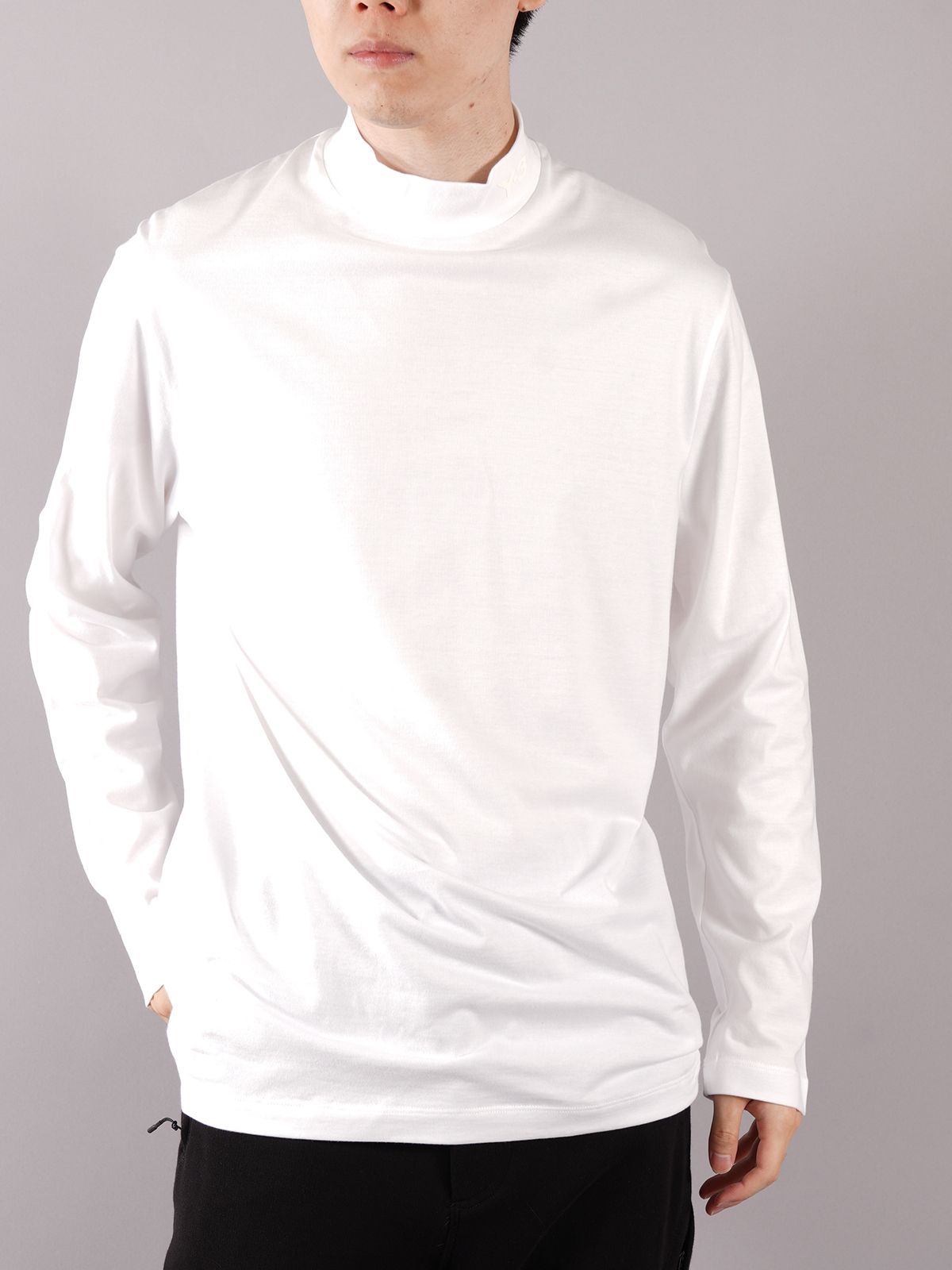 Y-3 - ラスト1点 / M CLASSIC MOCK NECK LS TEE / クラシック モック