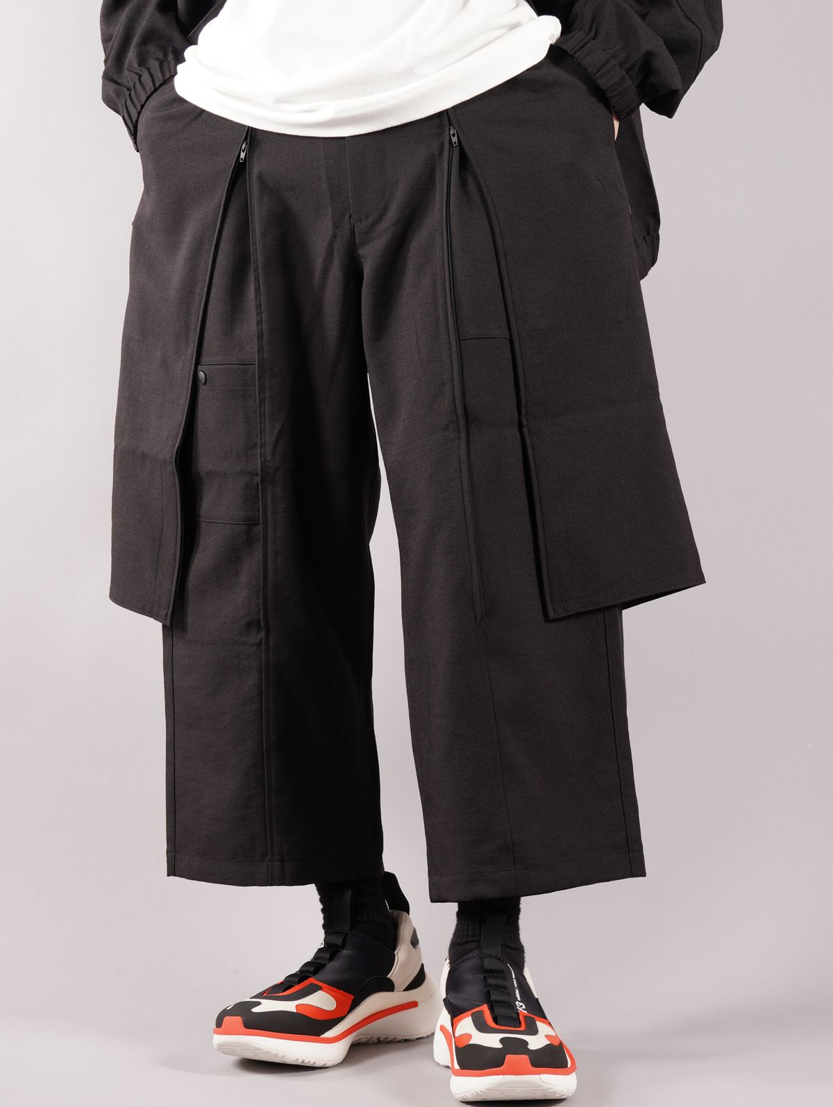 美品 Y-3 ワイスリー クラシックスポーツユニフォームパンツ メンズ オフホワイト L CLASSIC SPORT UNIFORM PANTS ヨウジヤマモト