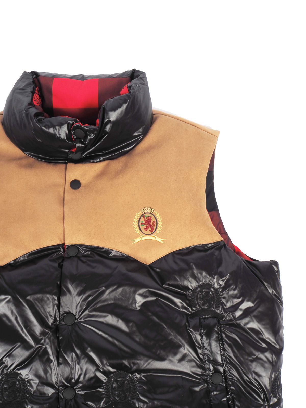 【ラスト1点】 HC Buffalo Check Reversible Adjustable Padded Vest / リバーシブル / ダウンベスト (ブラック)