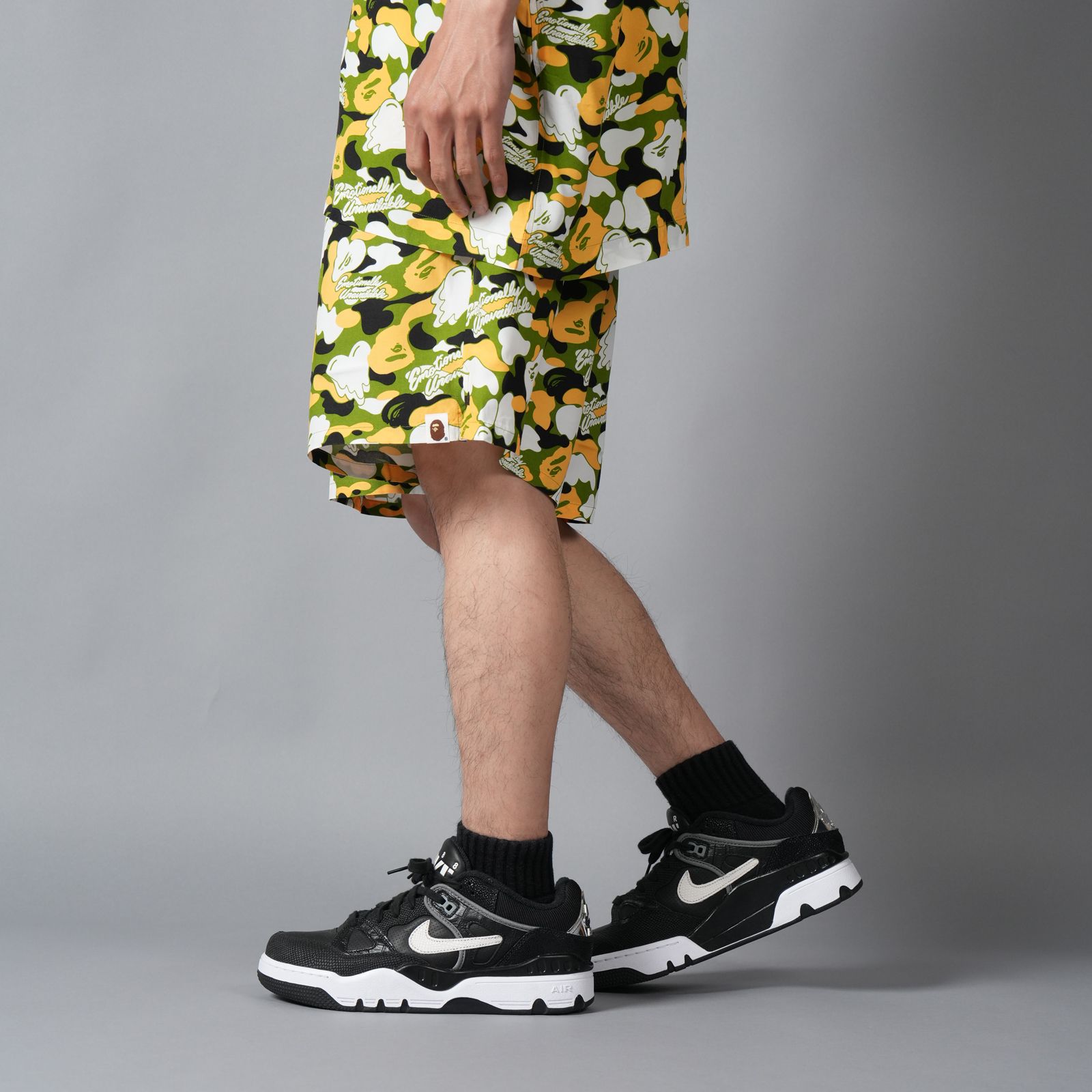【コラボ】EU-MK8-0000-C05 / EU APE ALOHA SHORTS / GREEN / ショーツ (グリーン)