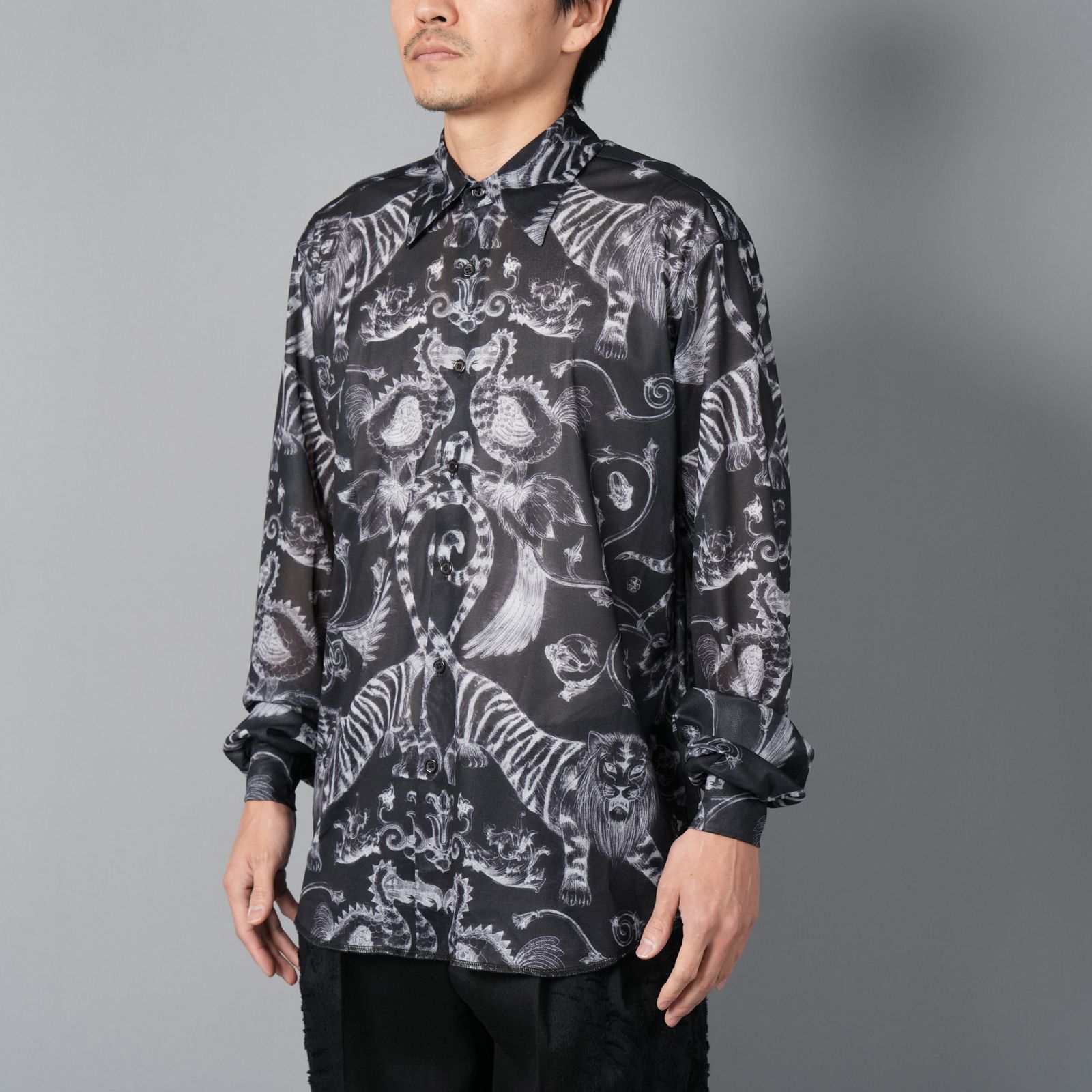 TAAKK - 【ラスト1点】TIE DYE TULLE T / HIGH NECK T-SHIRT