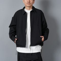 LA12-M / NYLON STRETCH SHIRT JACKET / ナイロンストレッチシャツジャケット [ストレートフィット] (ブラック)