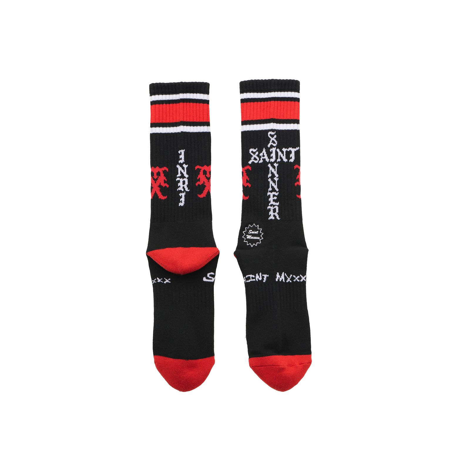 SM-HR1-0000-112 / SOCKS / SINNER / BLACK+RED / ソックス (ブラック/レッド)