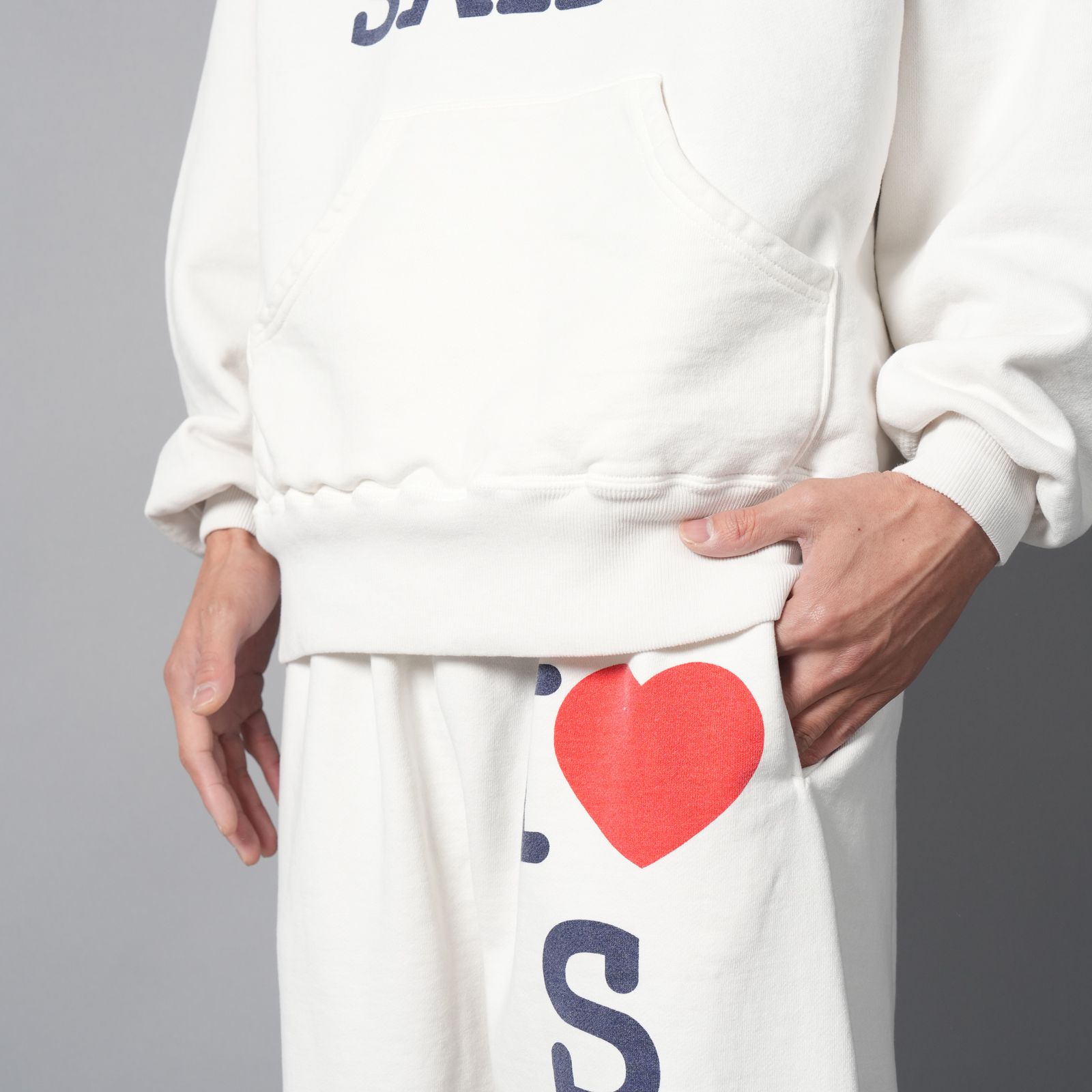 SM-MK8-0000-063 / SWEAT PANTS / I LOVE SAINT / WHITE / スウェットパンツ (ホワイト)
