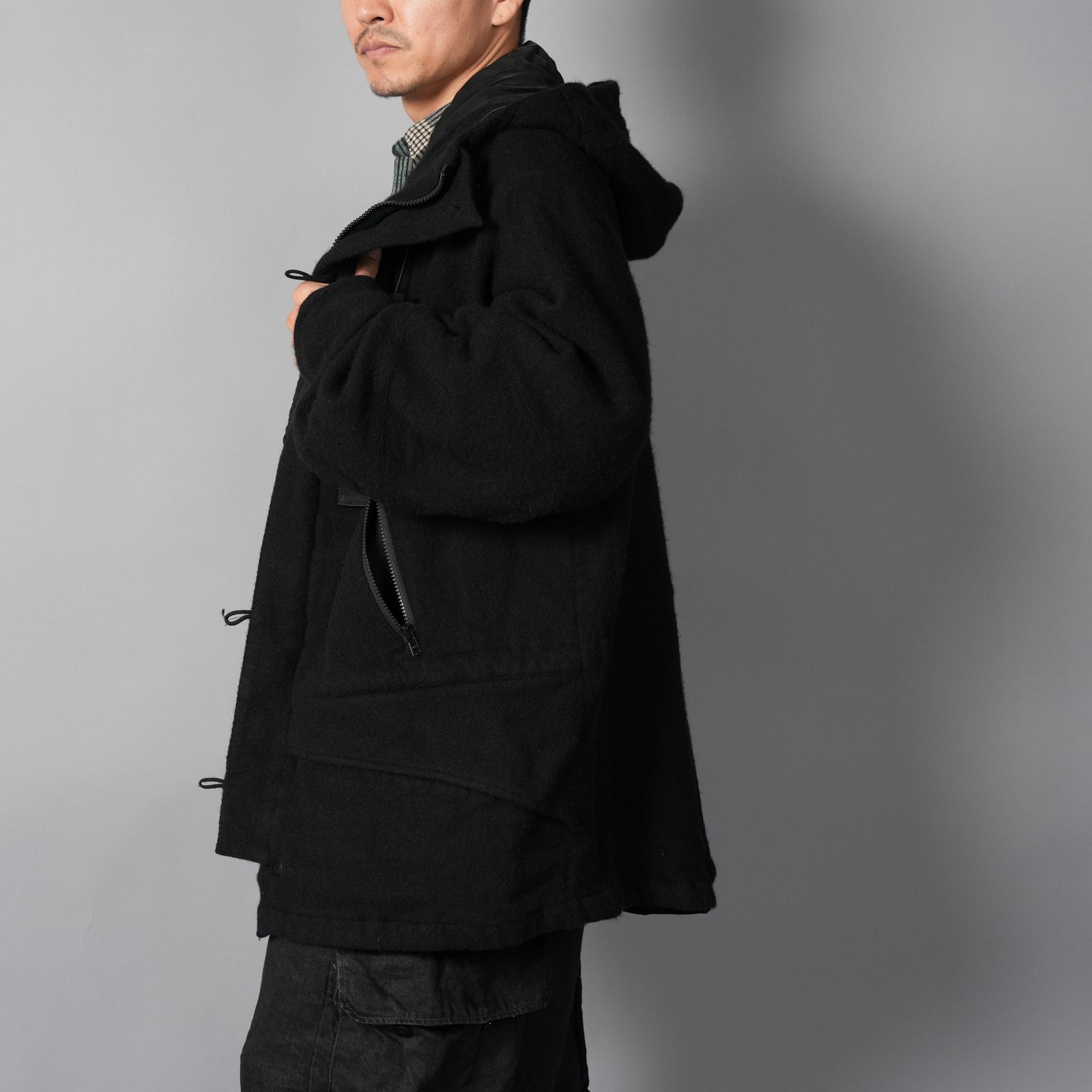 Felted Wool Coat / フェルテッド ウールコート (ブラック)
