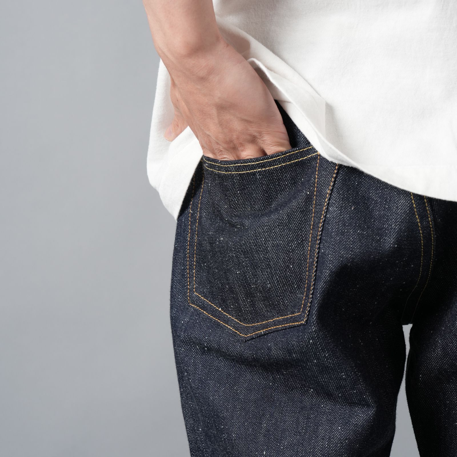 【残りわずか】【コラボ】SM-MK8-0000-C46 / BBJ_DENIM PANTS / REGID / BLUE / ベルベルジン デニムパンツ (リジッド)(ブルー)
