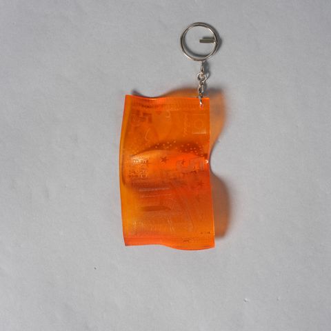 ACRYLIC KEYRING / アクリルキーリング / EURO / ユーロ (オレンジ)