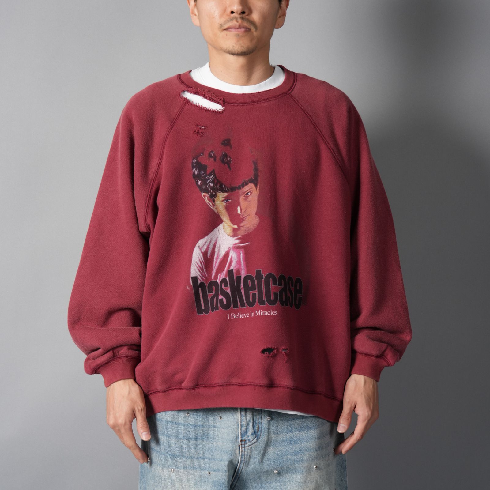 【残りわずか】MIRACLE, crewneck / クルーネックスウェット ・ トレーナー (レッド)