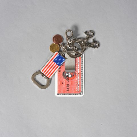 MONEY CLIP KEYRING (STELL) / マネークリップキーリング (シルバー/レッド)