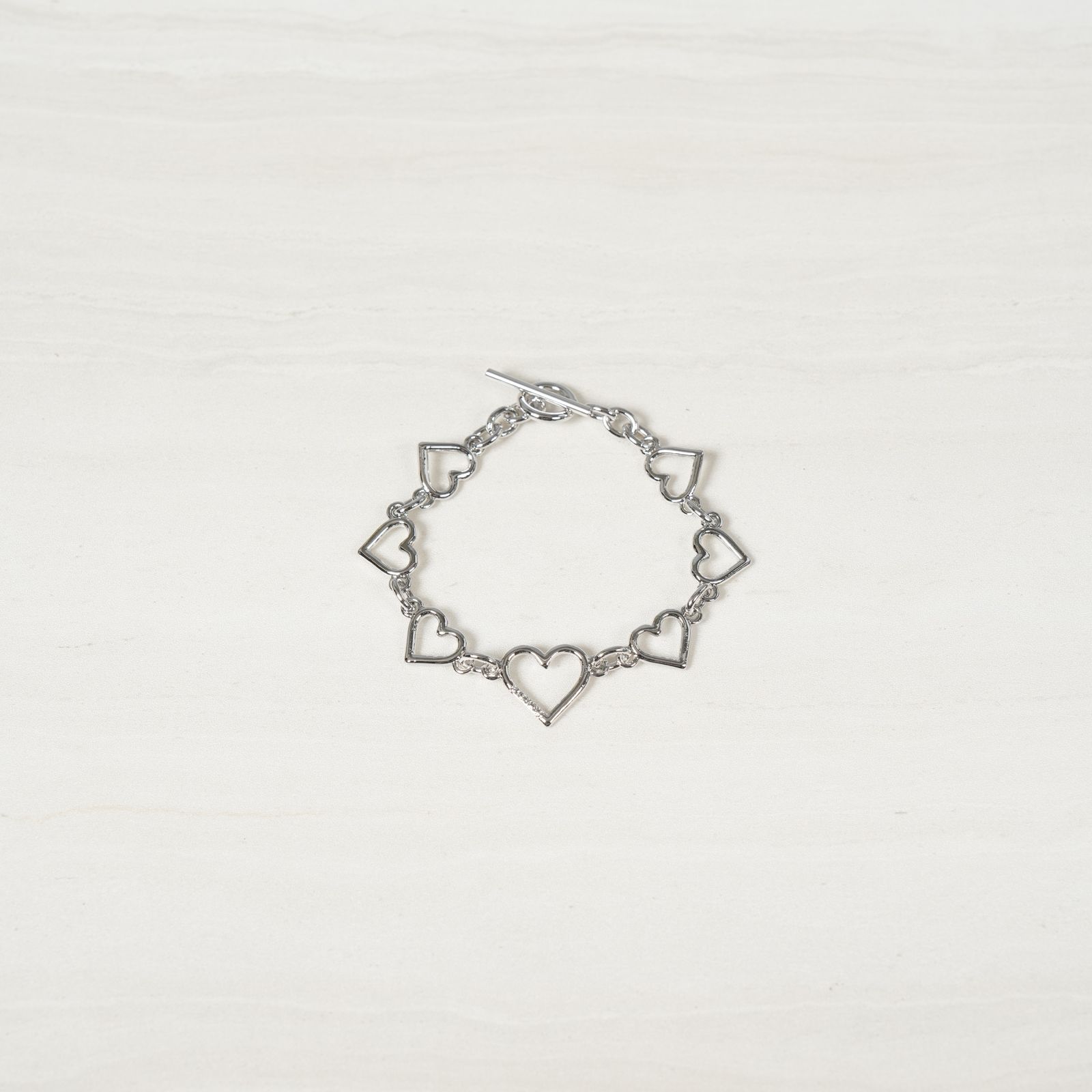 【ラスト1点】Heart Shaped Bracelet / ブレスレット (シルバー)