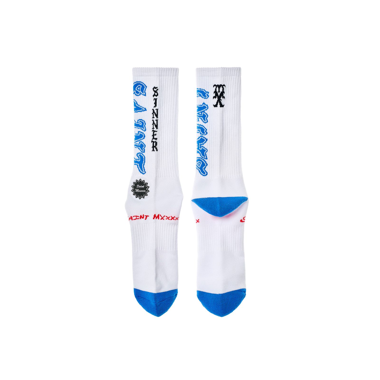 SM-MK8-0000-107 / SOCKS / SAINT/ WHITE+BLUE / ソックス  (ホワイト/ブルー)
