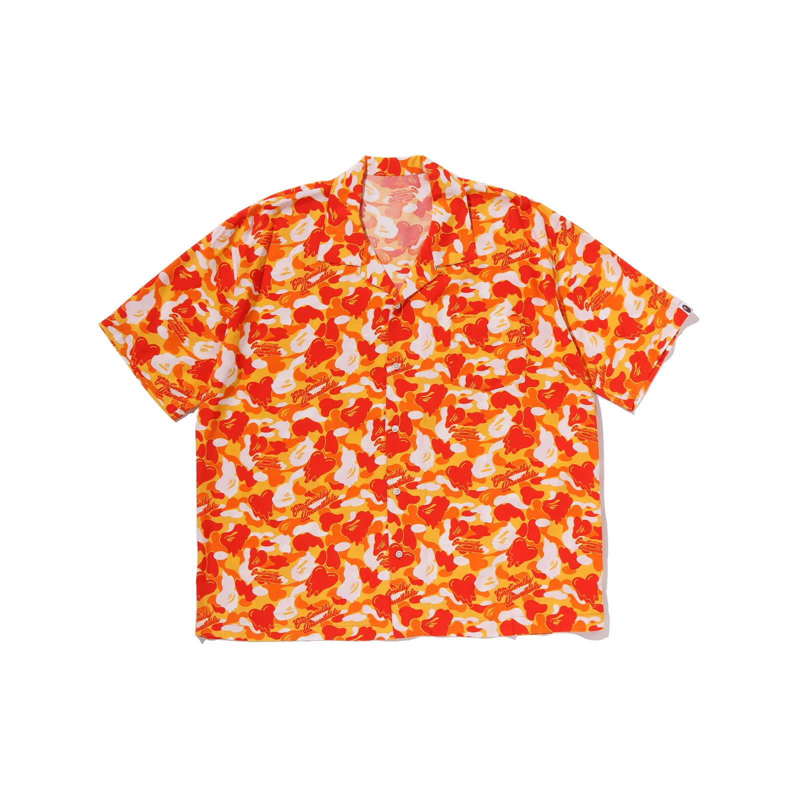 【コラボ】EU-MK8-0000-C01 / EU APE ALOHA SHIRT / ORANGE / シャツ (オレンジ)
