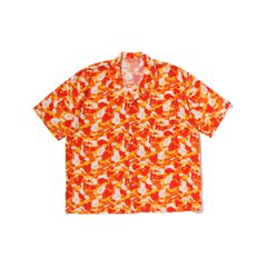 【コラボ】EU-MK8-0000-C01 / EU APE ALOHA SHIRT / ORANGE / シャツ (オレンジ)