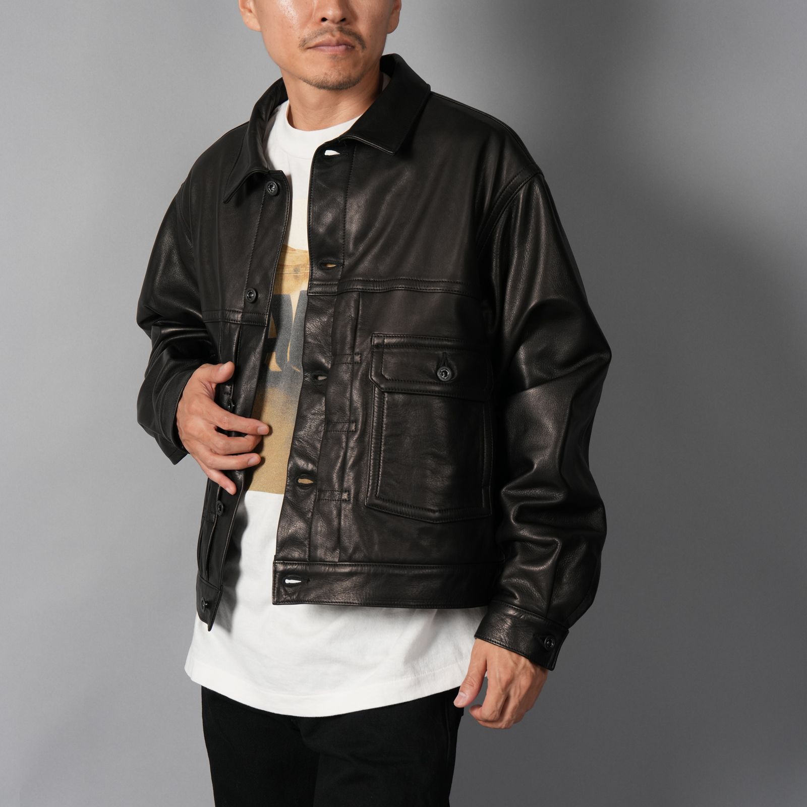 TRUCKER JACKET / トラッカージャケット -Black Luxe- (ブラック)