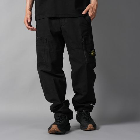 3100015 ORGANIC COTTON RIPSTOP / コットンリップストップ カーゴパンツ  (ブラック)