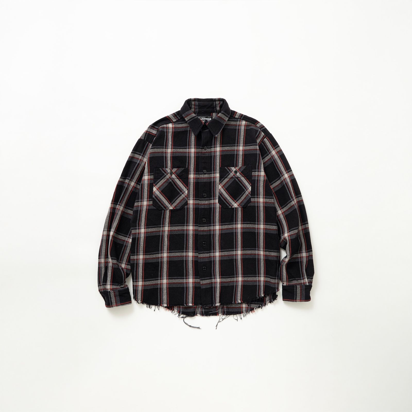 DAMAGED FLANNEL SHIRTS / ネルシャツ (ブラック)