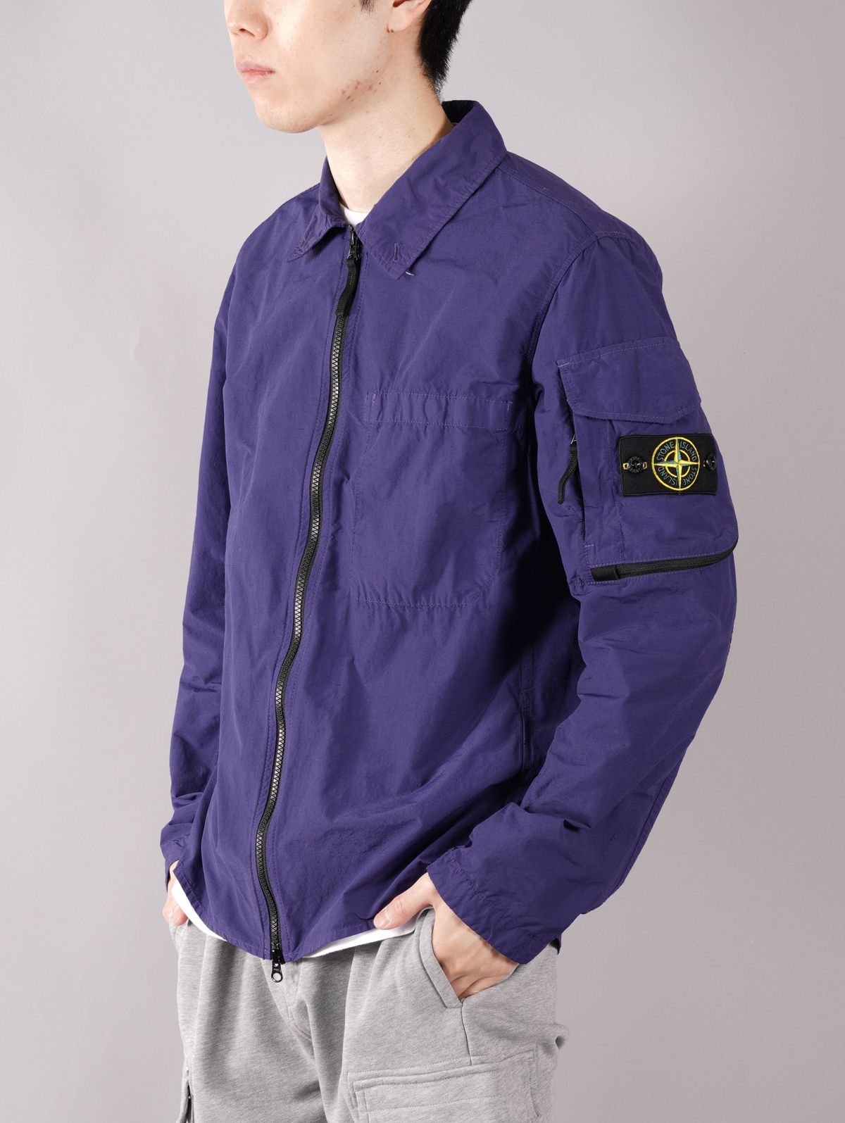 STONE ISLAND - NASLAN LIGHT GARMENT DYED / シャツジャケット / ロイヤルブルー / ナスラン ライト /  ガーメントダイ | Confidence