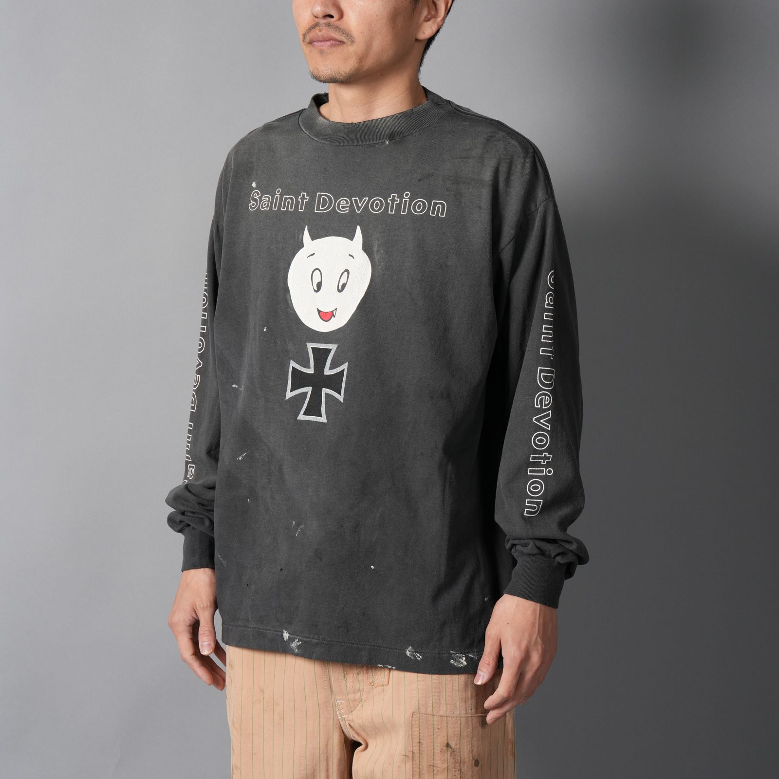 【残りわずか】SM-MK8-0000-027 / LS T-SHIRT / SAINT DEVOTION / BLK / ロンT・カットソー (ブラック)