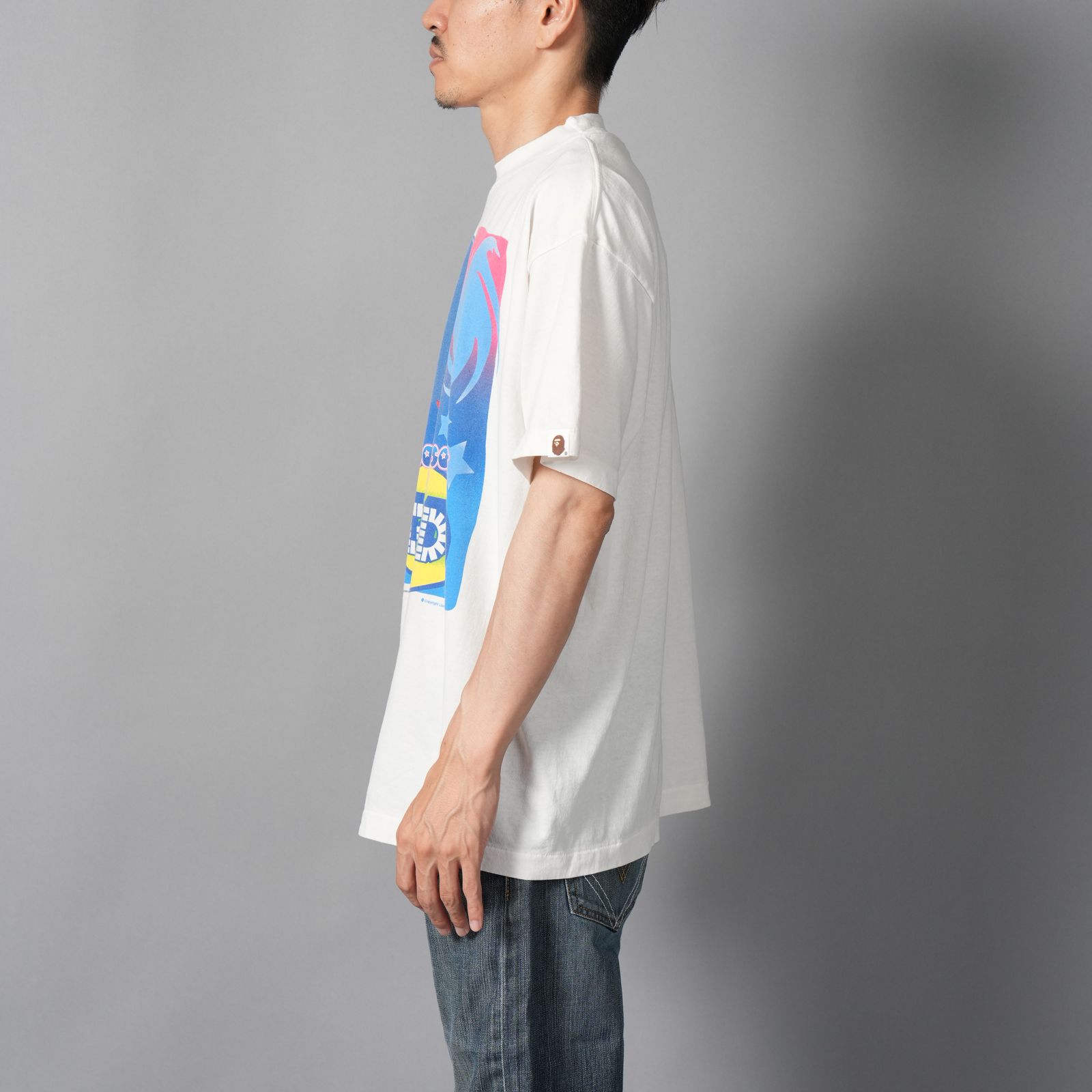 【ラスト1点】【コラボ】SM-HR1-0000-C35 / BAPE_SS TEE / GOD/ WHITE / Tシャツ (ホワイト)