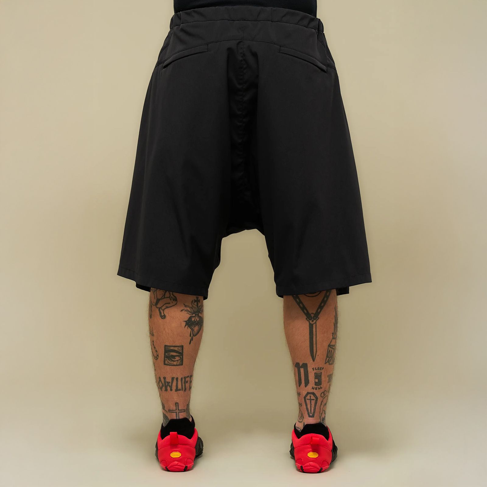 SP62-M / NYLON STRETCH WEB BELT SHORT PANT / ショートパンツ [ウルトラワイドフィット][ストレッチ入り] (ブラック)