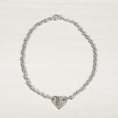 【ラスト1点】Heart Razor Necklace (Small Link) / ネックレス (シルバー)